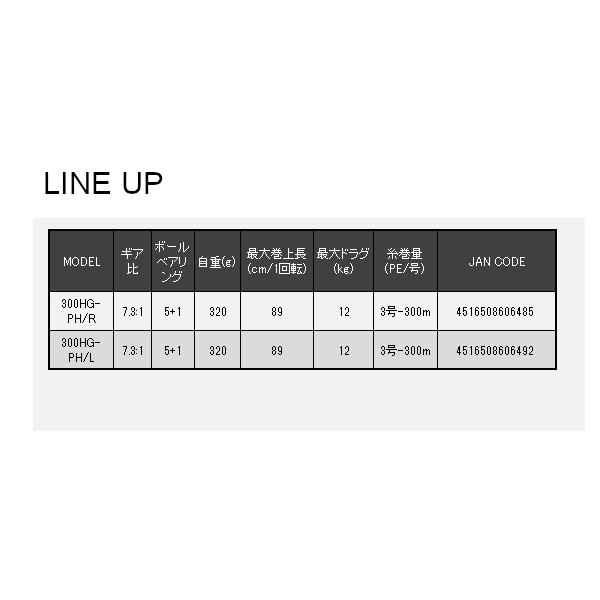 alpha tackle（アルファタックル） ディーノフネ 300HG-PH/L : 釣具