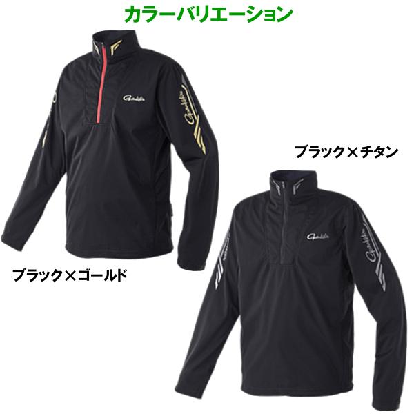 (ポイント還元) がまかつ  プルオーバージップシャツ  GM3713  ブラック×ゴールド  M  ( 2023年 10月新製品 ) 奥２の画像