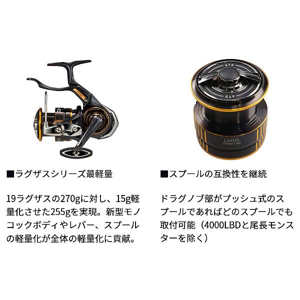 Daiwa ダイワ19ラグザス2500H LBD替えスプール付き