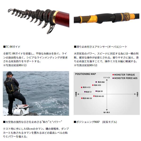 DAIWA（ダイワ） モンスタートルク 尾長 MH-50 (2024年 10月新製品