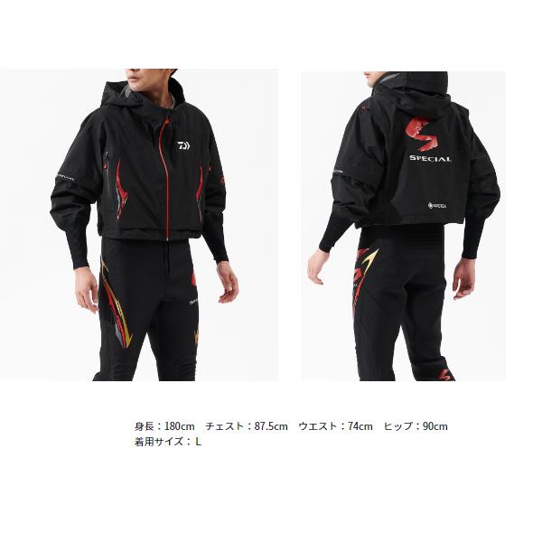 ダイワ (daiwa) DR-1425J スペシャル GORE-TEX ベリーショートレインジャケット ブラック XL (2025年 新製品)の画像