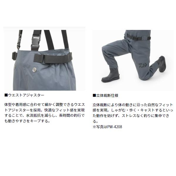 DAIWA（ダイワ） PW-3208 フェルトソール パワーウェーダー グレー LL
