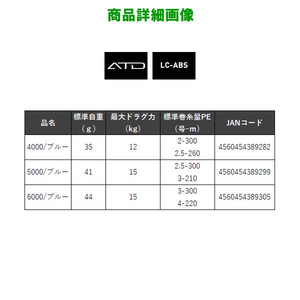 ( 先行予約 )  ( パーツ )  SLP WORKS  23SALTIGAスプール/ブルー 4000  ( 2023年 3月新製品 )の画像