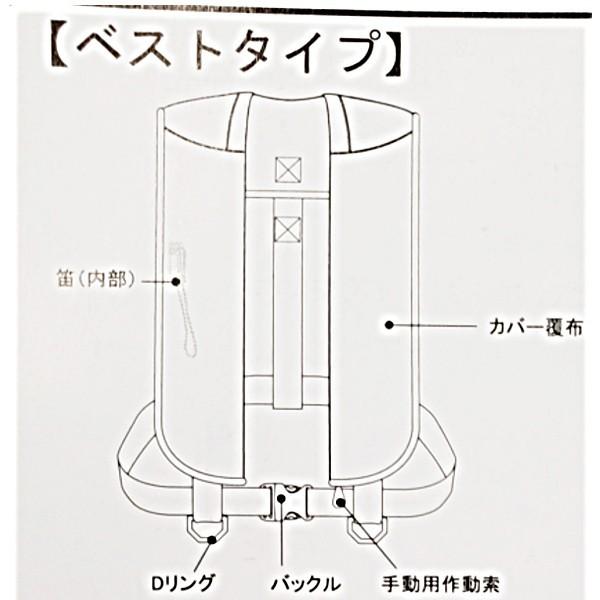 ラムセス 自動膨張式ライフジャケット （ ベストタイプ ） LJ-1877
