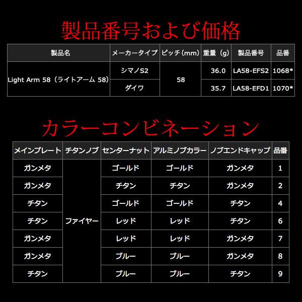 リブレ LightArm58 EF30ノブ ダイワ用 ガンメタ+ゴールド 品番 10701