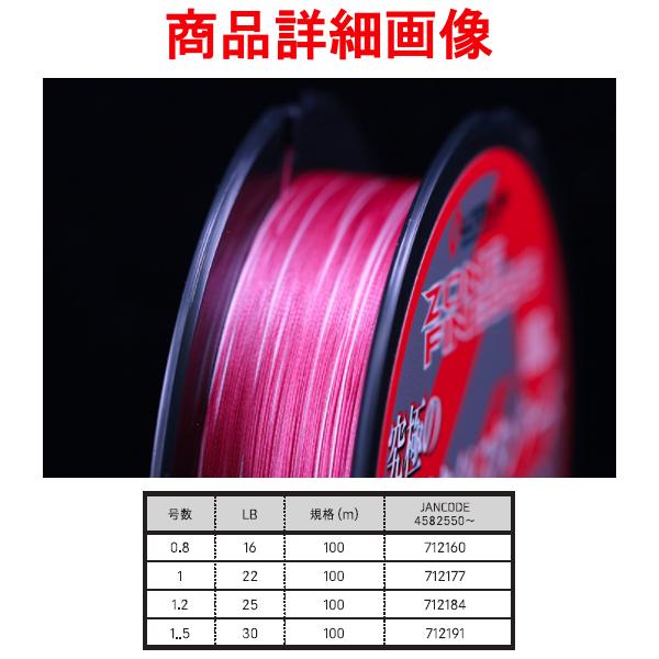 よつあみ 　XBRAID オルトロスPEWX8 ゾーンフィネス 　0.8号 　16lb 　100m 　( 5個セット )_1