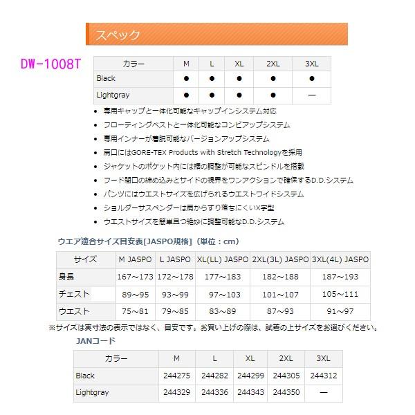 25【新品未使用】 ダイワ 　トーナメント ゴアテックス プロダクト ウィンタースーツ 　DW-1008T 　ブラック 　3XL 【1417874839】(49911円)