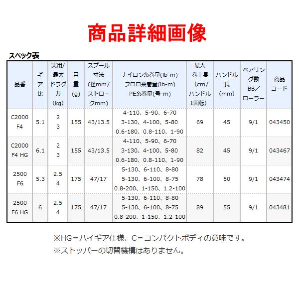 シマノ 　21 コンプレックスXR 　2500 F6 　スピニング 　リール   「」｜fuga0223｜05