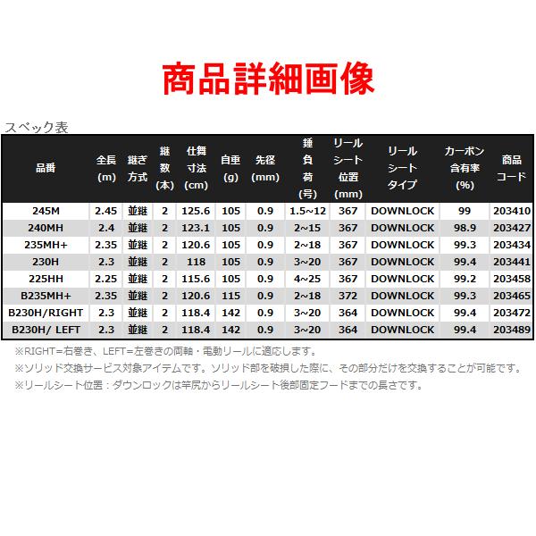 (取寄せ 6月末頃メーカー生産予定) ☆シマノ 　22 炎月 XR 一つテンヤマダイ 　240MH 　ロッド 　船竿 　( 2022年 2月新製品 ) 　「」_3
