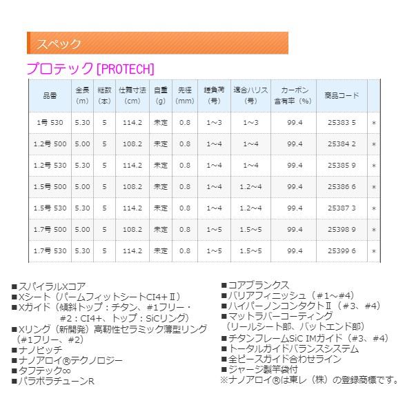 ( 只今 欠品中 ) 　( 送料無料  ) 　シマノ 　18 プロテック 　1.2号 530 　ロッド 　磯竿 　 「」 N｜fuga0223｜06