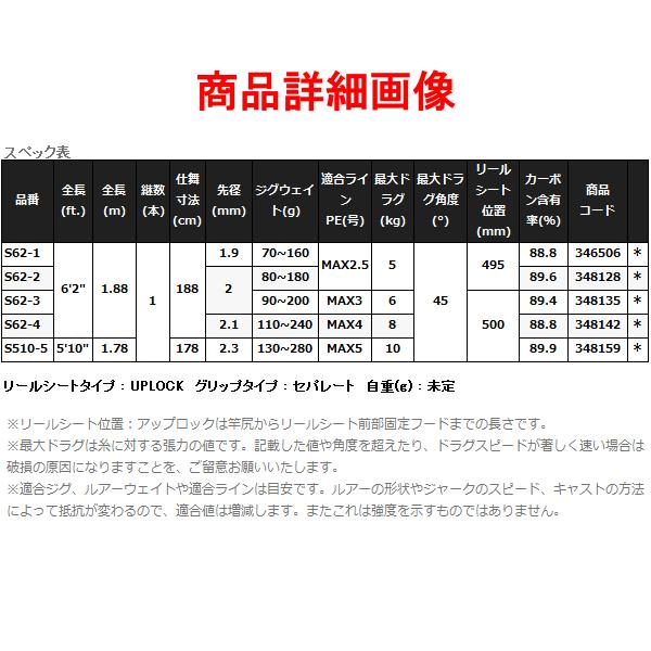 シマノ（SHIMANO） ☆シマノ 23 オシアジガー リミテッド S62-4 ロッド