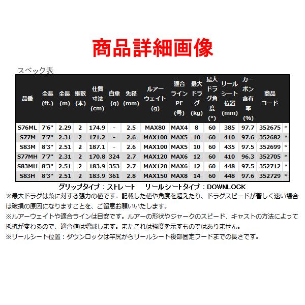 シマノ 　22 オシアプラッガー フレックスドライブ 　S83H 　ロッド 　ソルト竿 　 @200 N｜fuga0223｜04