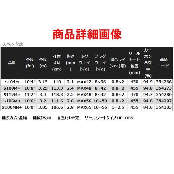 シマノ（SHIMANO） ☆シマノ 22 ネッサ BB S108M+ ロッド ソルト竿