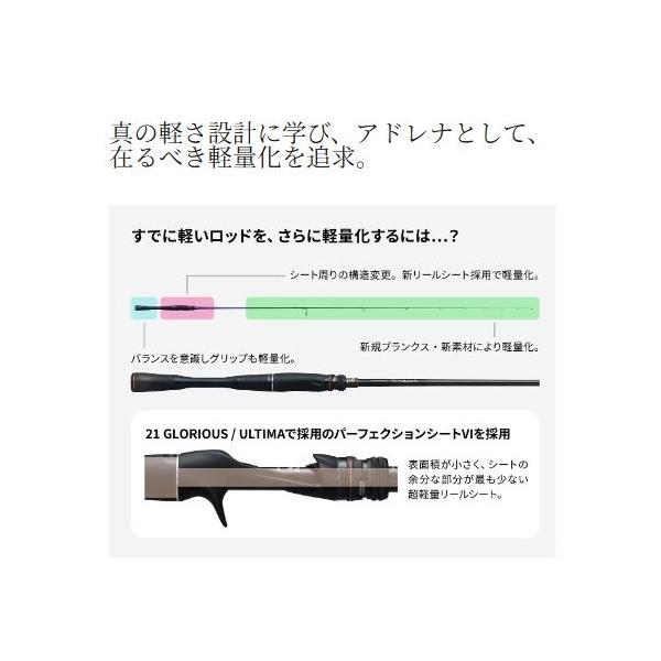 シマノ（SHIMANO） 25 ポイズンアドレナ 264ML+ ロッド バス竿 N