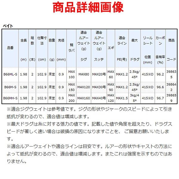 シマノ クロスミッション B66ML-S ベイト ロッド ソルト竿 シマノ クロスミッション B66ML-S ベイト ロッド ソルト竿