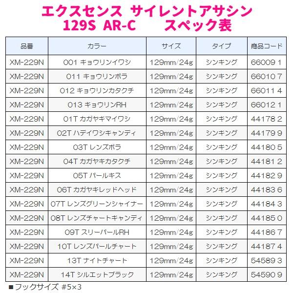 シマノ 　エクスセンス サイレントアサシン 129S AR-C 　XM-229N 　001 キョウリンイワシ 　ルアー 「」｜fuga0223｜03