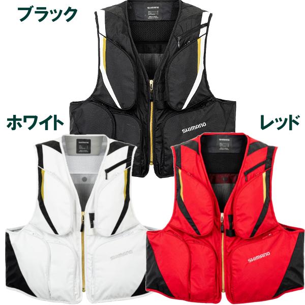 シマノ 鮎ベスト VE-022T 2WAYショートベスト M ホワイト ≪'23年3月新