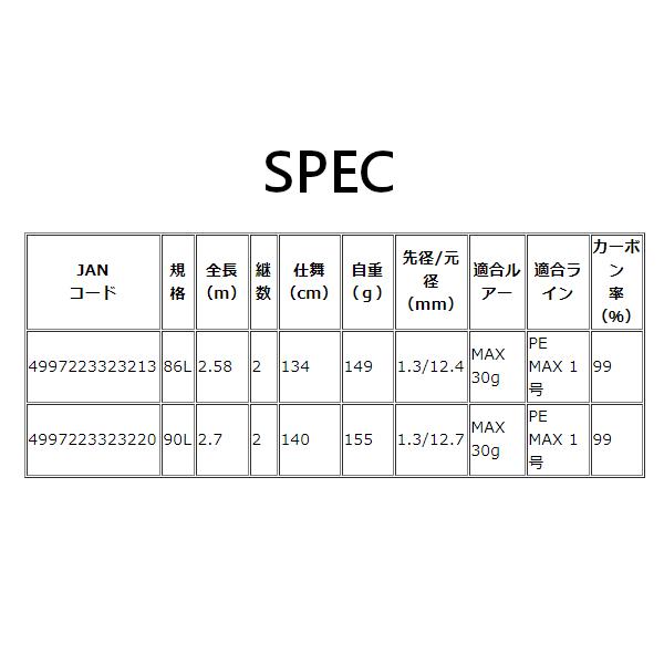 HA プロマリン 　エクスライド SLSJ 　86L 　2.58m 　( 2021年 新製品 )｜fuga0223｜02