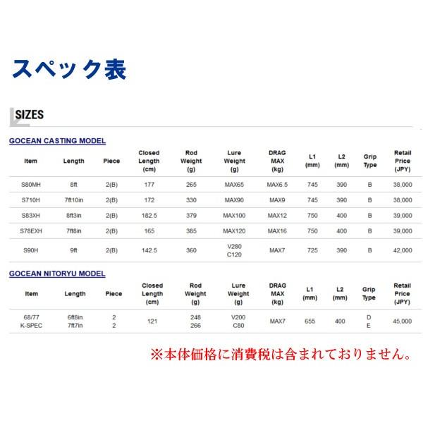 エイテック 　テイルウォーク 　ゴーシャン 　S78EXH 　スピニング 　ロッド 　ソルト @170 　！ 