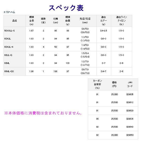 ダイワ 　エリアバム 　66ML-GS 　ロッド 　トラウト竿 @200 *5 ！｜fuga0223｜04