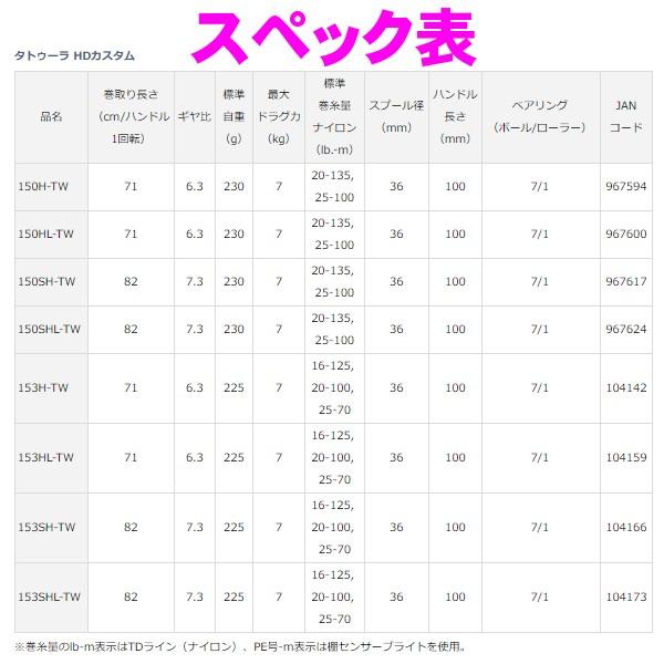 ダイワ 　タトゥーラ HDカスタム 　153H-TW ( 右 ) 　両軸 ベイトリール｜fuga0223｜04