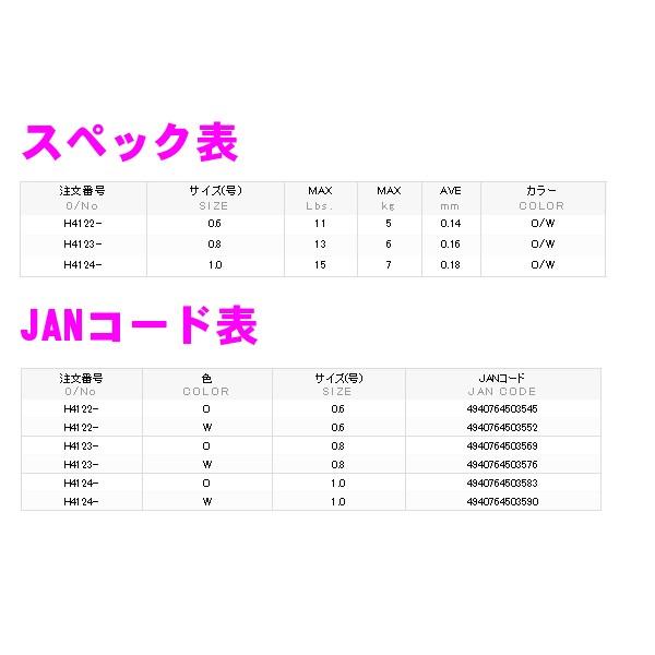 デュエル 　アーマード ( armored ) F エギング 　H4123-W 　0.8号 150m 高視認ホワイト ライン ( ゆうメール可 ) !6｜fuga0223｜05