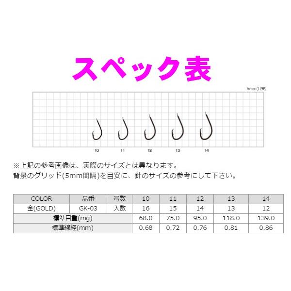 ささめ針 ササメ 　GK-03 　カサゴ鈎 　11号 　＜10枚セット＞｜fuga0223｜02