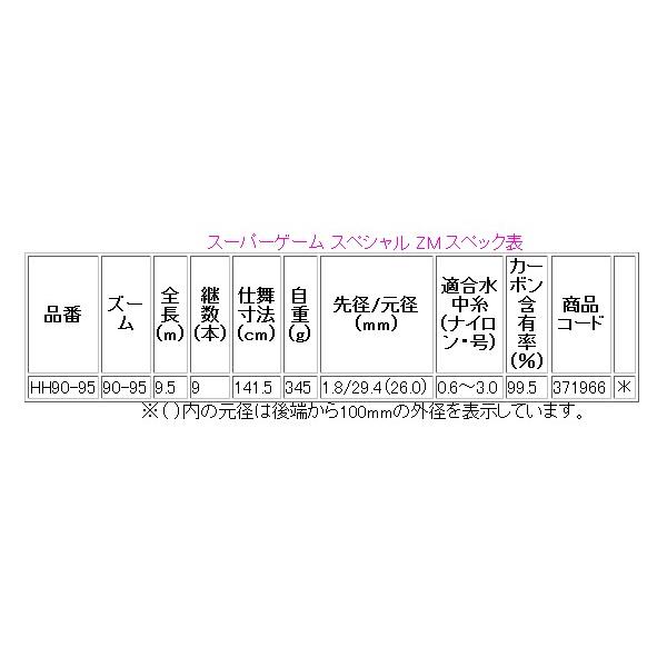 ロッド SHIMANO SUPERGAME LIGHT SPEC ZY MH 90-95 シマノ スーパーゲーム パワースペック H＋90-95ZR｜鮎釣り