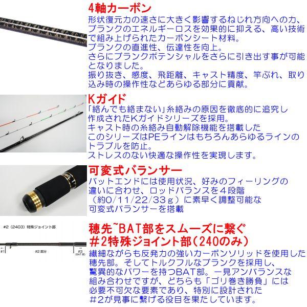 宇崎日新 ロッド ゼロサム ごりまき PE-V 2.45m 筏竿| ！ : 釣具