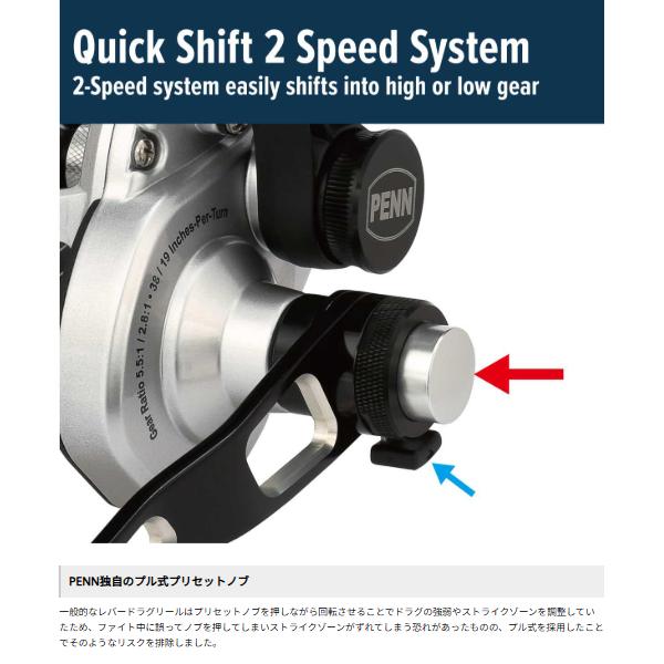 Penn（ペン） FATHOM II 2speed ファゾムII 2スピード 25NLD2-L ナロー