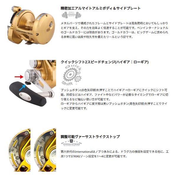 PENN  ペン  International VI インターナショナル VI  VISX 70VIS  ゴールド  両軸  リールの画像