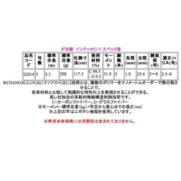 Gamakatsu（がまかつ） がま磯 インテッサG-V ( G5 ) 2.5号 5.3m