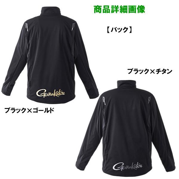 がまかつ  プルオーバージップシャツ  GM3713  ブラック×ゴールド  LL  ( 2023年 10月新製品 )の画像