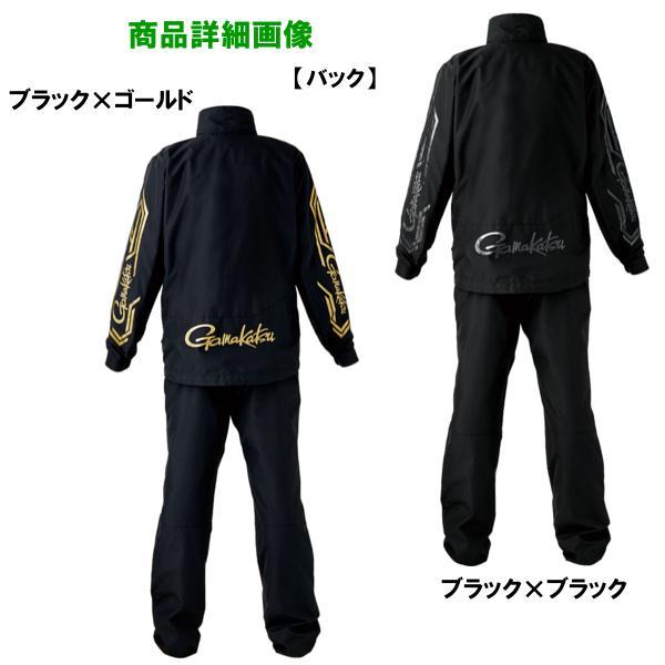 ガマカツ ウィンドブレーカー スーツ 3L ブラック⁄ゴールド ストレッチ