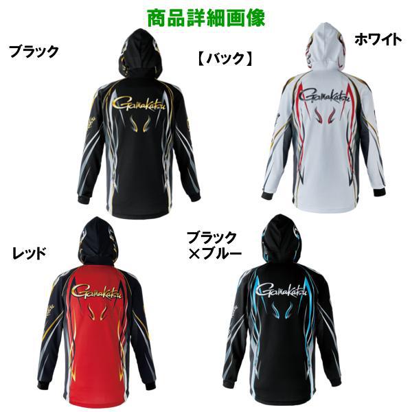 フィッシング がまかつ プリントジップシャツフーディ 3L