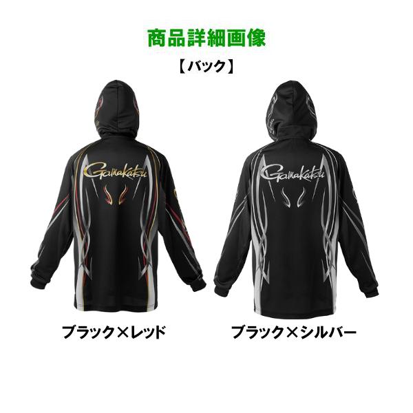 がまかつ 2WAY プリントジップシャツフーディ GM3736 ブラック L