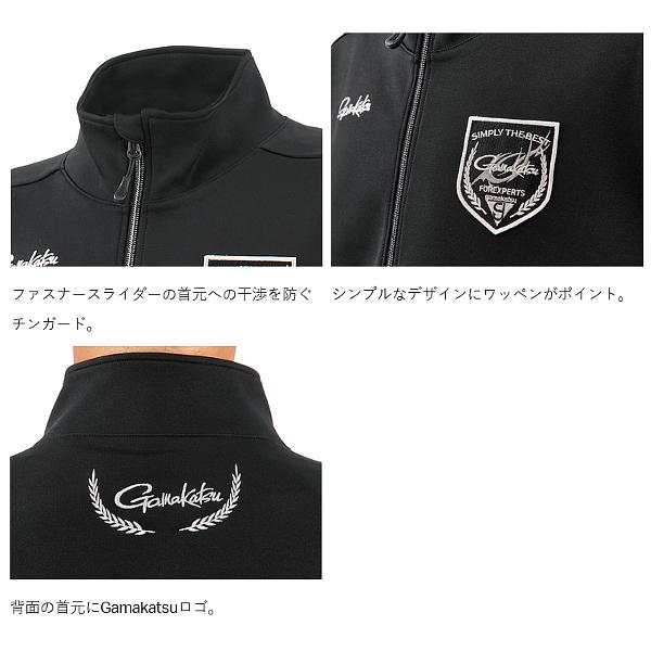 Gamakatsu（がまかつ） ジャージスーツ（ ワッペン ） GM3781 ブラック