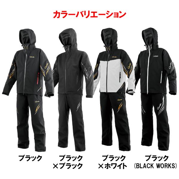 値引き！がま磯 アルテマシールドプロ GM3785 5L black works アルテマシールドプロ レインスーツ GM3785 | がまかつ