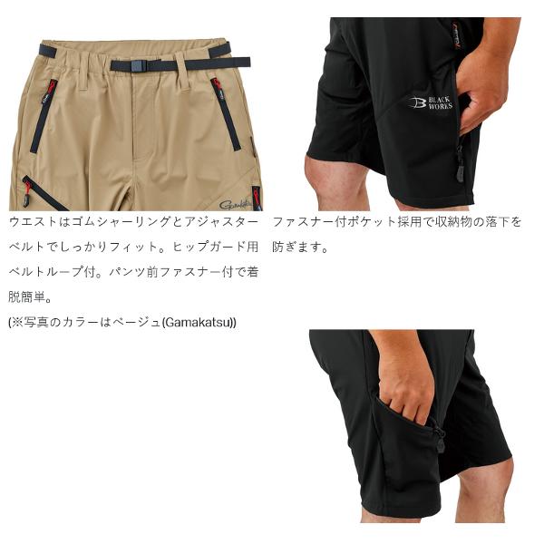 がまかつ 　サマードライショートパンツ(BLACK WORKS) 　GM3822 　ブラック(BLACK WORKS) 　L 　( 2026年 5月新製品 )_2