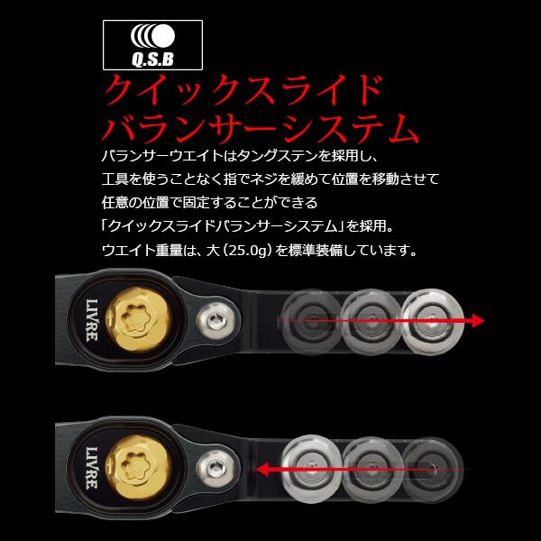 リブレ SB70-75TS シマノ＆ダイワ右巻き チタン+ブラック 品番 10715