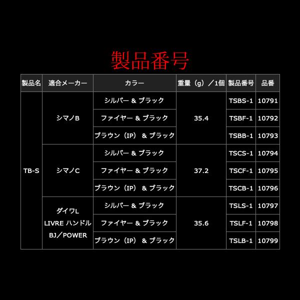 リブレ ノブ単体 TB-S シマノB用 1個 ファイヤー&ブラック 品番 10792
