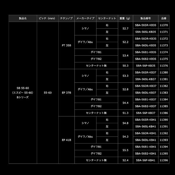 かず DAIWA（ダイワ） リブレ SB 55-60 B35 ダイワ左巻き オールブラック
