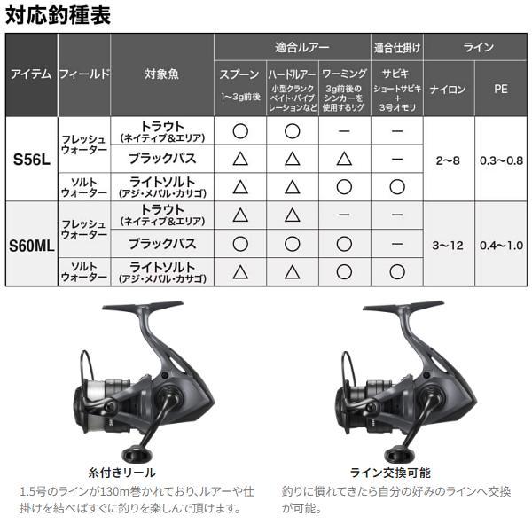 シマノ（SHIMANO） 22 ブエナビスタコンボ S56L GRAY ロッド 糸付き