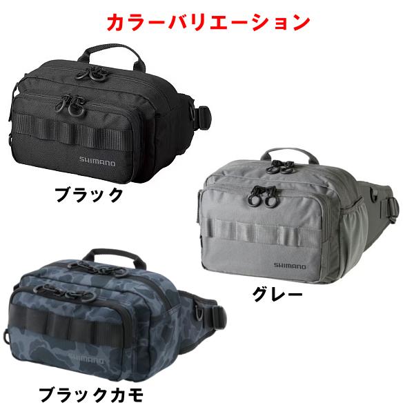 シマノ（SHIMANO） ヒップバッグ BW-021T ブラックカモ S : フーガ