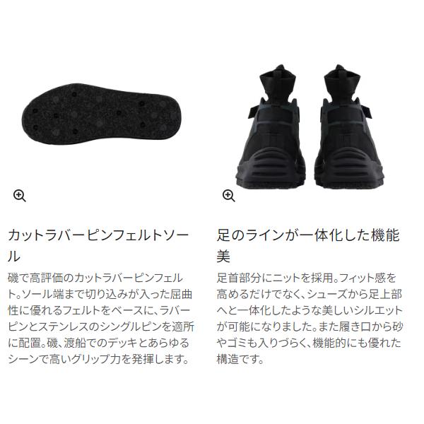 ( 限定特価 ) シマノ 　ロックシューズ カットラバーピンフェルト 　FS-021X 　ブルーグレー 　25.0cm_4