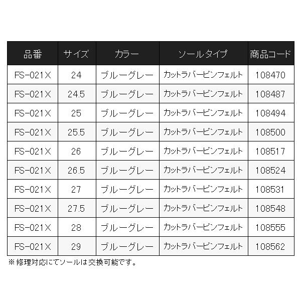 ( 限定特価 ) 　シマノ 　ロックシューズ カットラバーピンフェルト 　FS-021X 　ブルーグレー 　27.0cm 　(2024年 3月新製品)｜fuga1948｜08