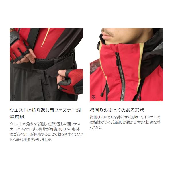 シマノ リミテッドプロ 3シーズン レインスーツ 　RA-160Y 　ブラッドレッド 　2XLの画像