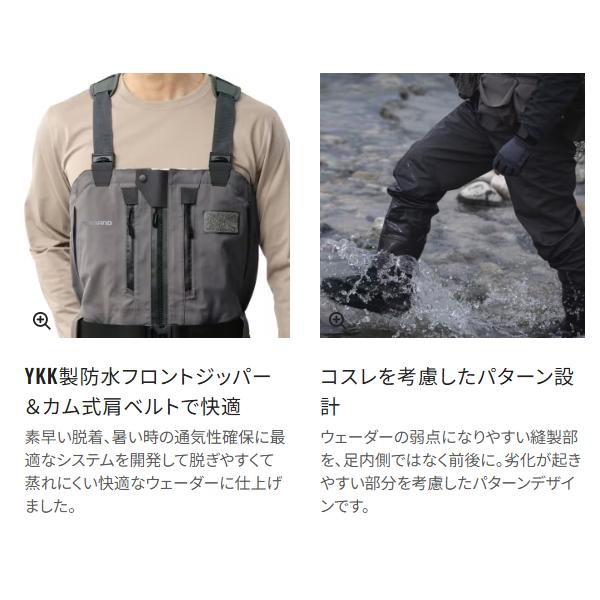 (取寄せ 8月末頃メーカー生産予定) シマノ 　DSストレッチウェーダーPRO Z ソックス 　FF-062Y 　S(M) 　ダークグレー 　**の画像