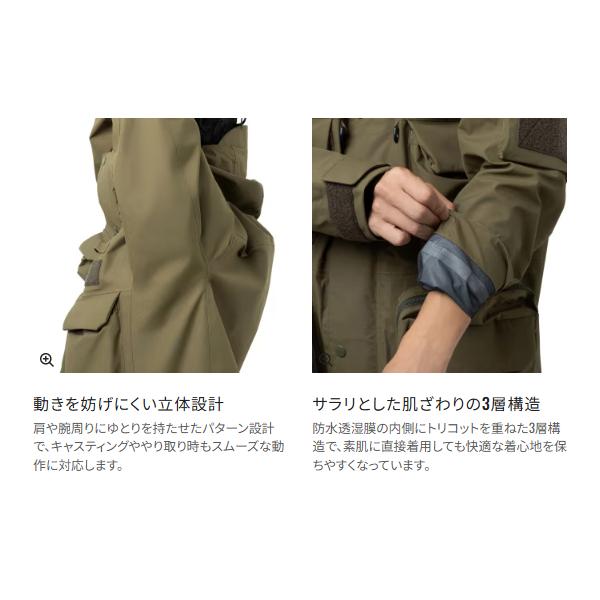 シマノ  ESレインジャケット 03  RA-023Z  チャコール  2XL ( 2026年 3月新製品 )の画像