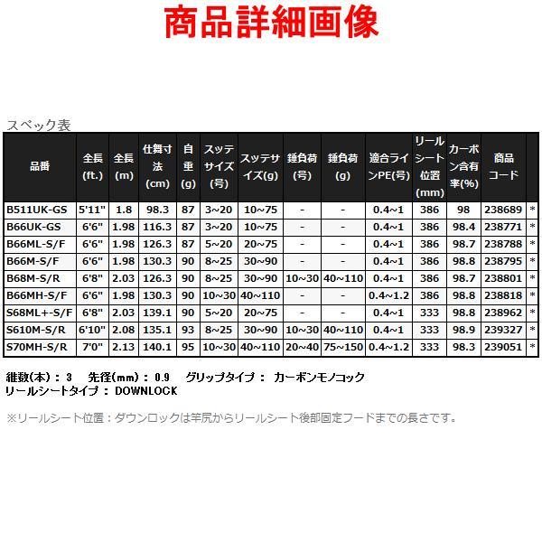 ☆シマノ セフィア エクスチューン メタルスッテ 　B66MH-S/F 　ロッド 　ソルト竿 　送料無料 　N● 　「」_4